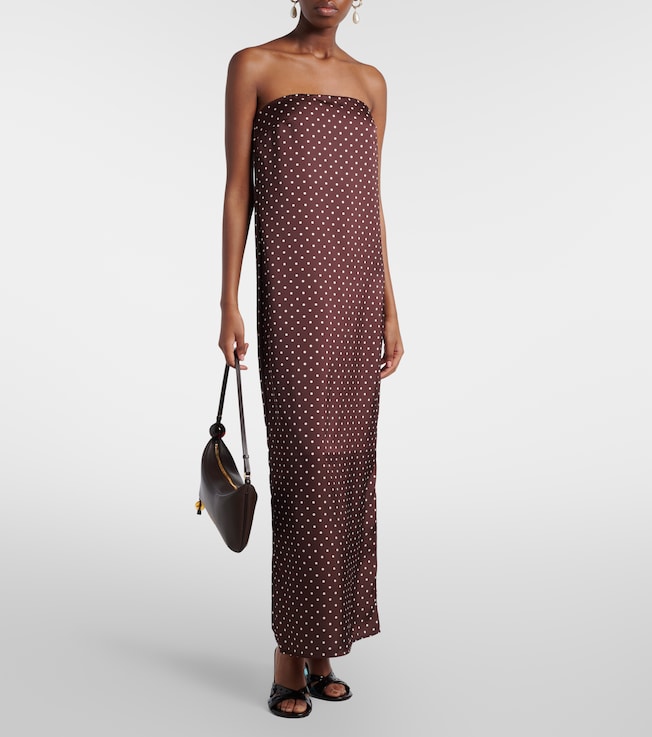 Rotate Polka-dot satin gown