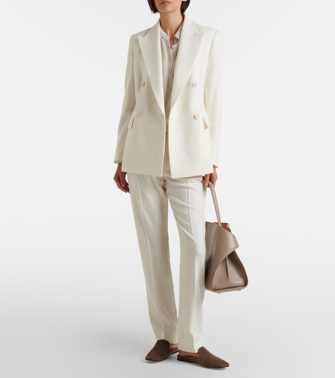 Eleventy Wool and cashmere tapered pants