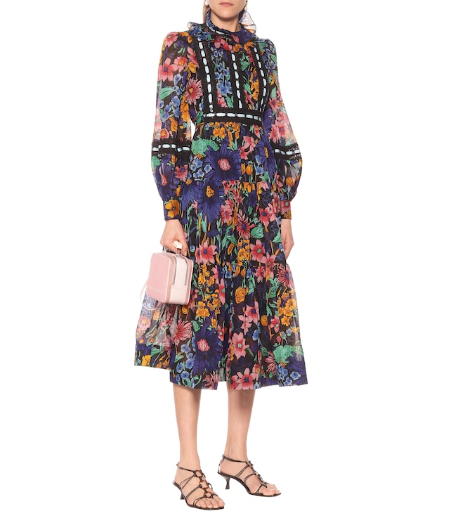Marc Jacobs Cotton-voile floral midi dress