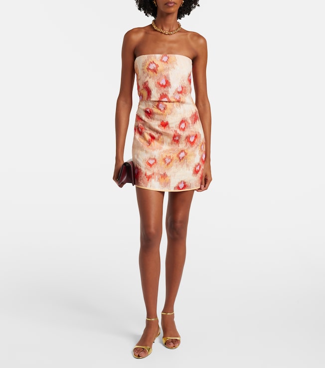 SIR. Fiorella floral linen minidress
