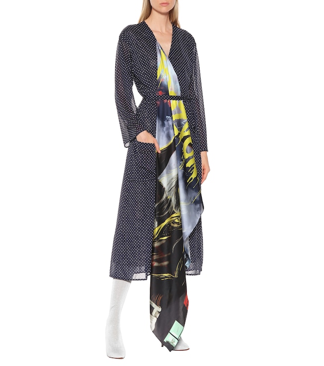 Vetements Mixed print midi dress