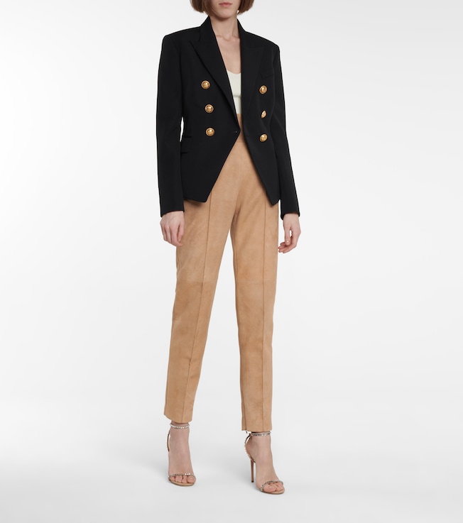 Alexandre Vauthier High-rise suede pants