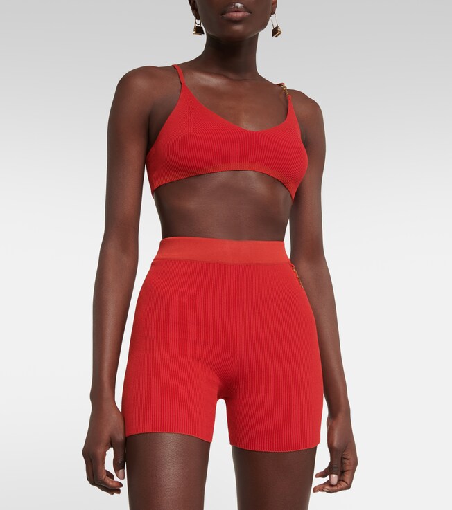 Jacquemus Le Short Pralu ribbed-knit shorts