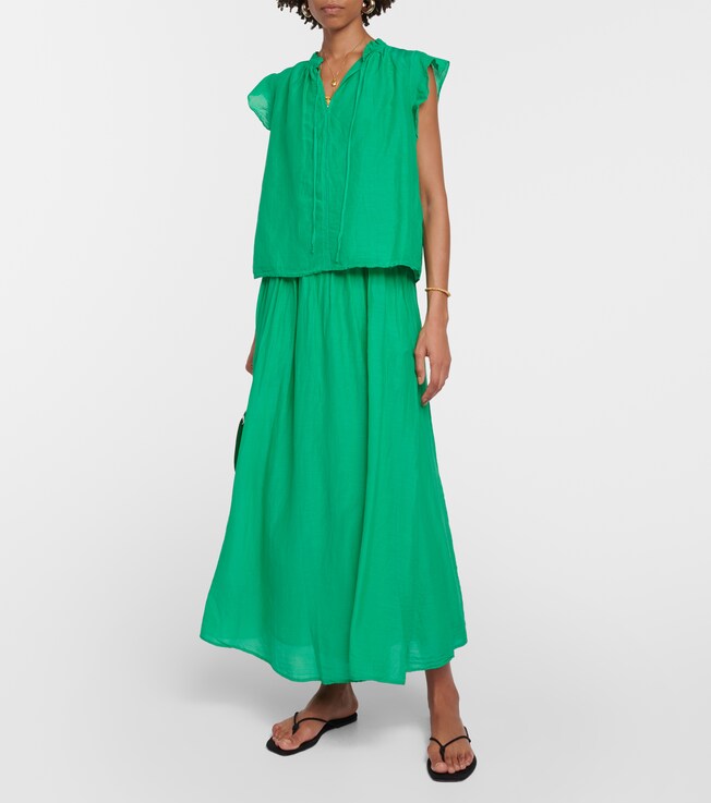 Velvet Melanie cotton and silk voile top
