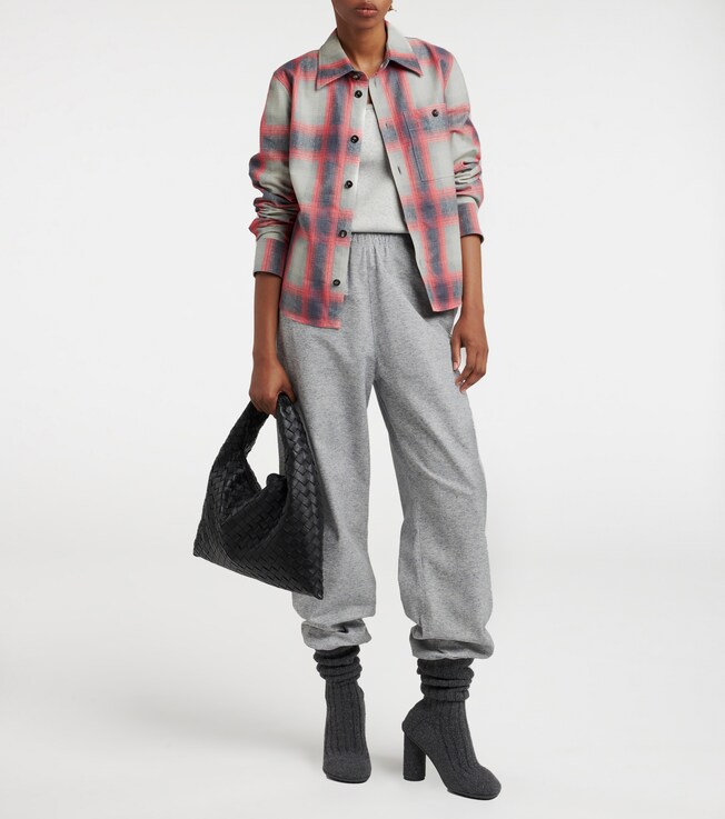 Bottega Veneta Trompe l'œil leather sweatpants