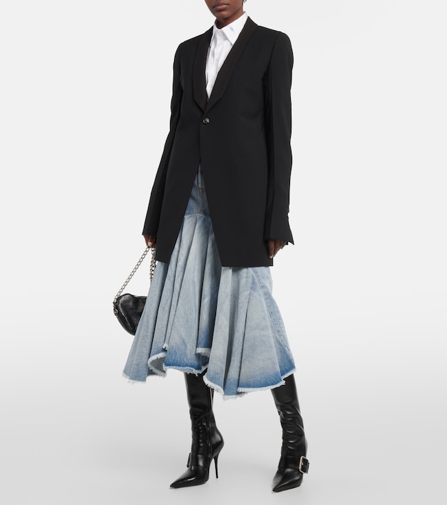 Vetements Denim midi skirt