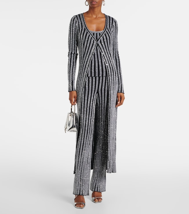 Missoni Chevron lamé flared pants