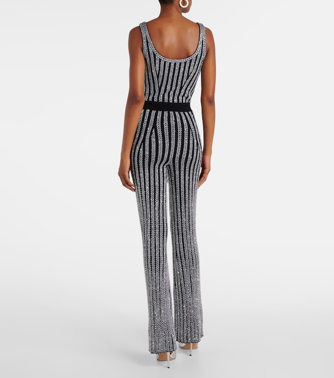 Missoni Missoni Chevron lamé flared pants