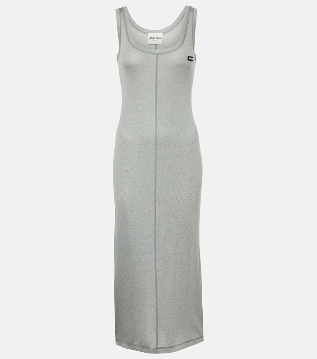 Miu Miu Knitted silk midi dress