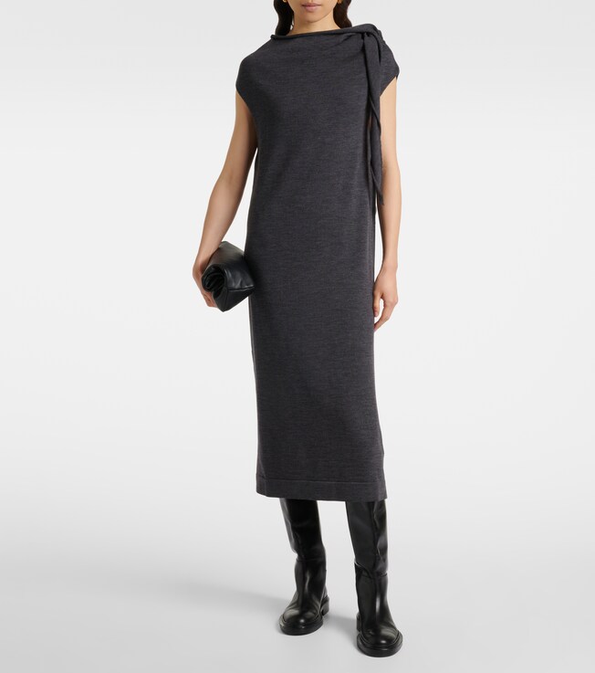 Jil Sander Wool midi dress