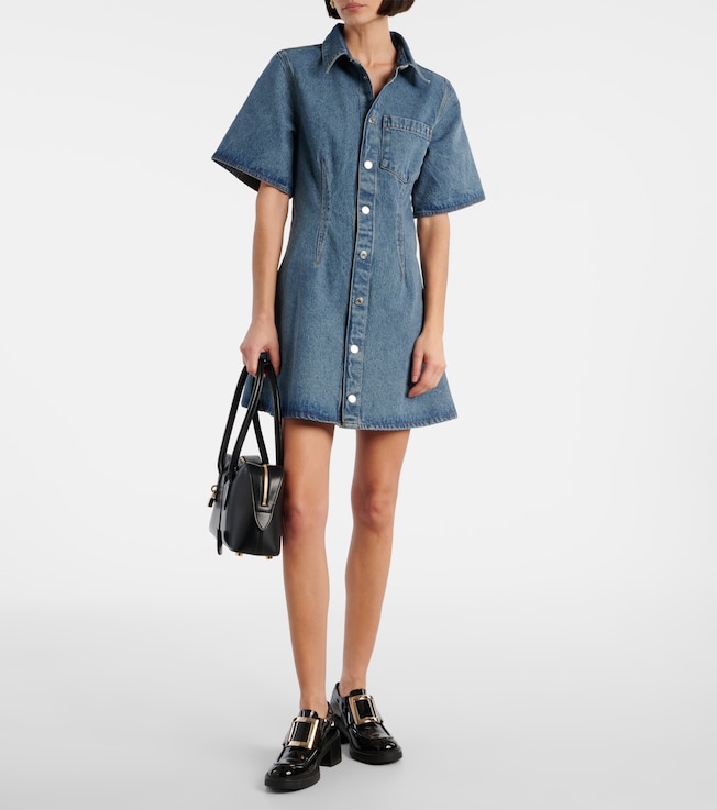 Ami Paris Ami De Cœur denim shirt dress