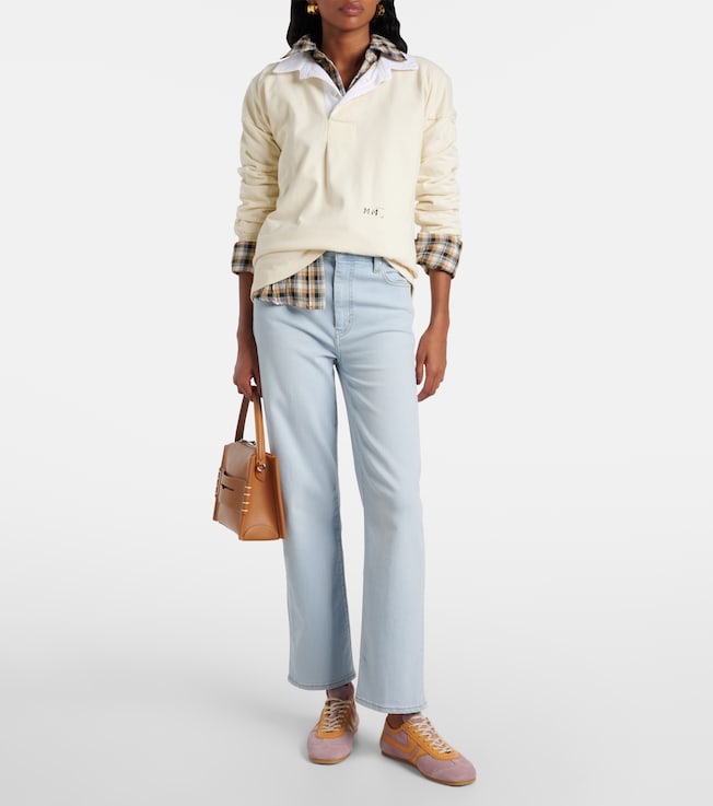 FRAME Le Sleek high-rise straight jeans