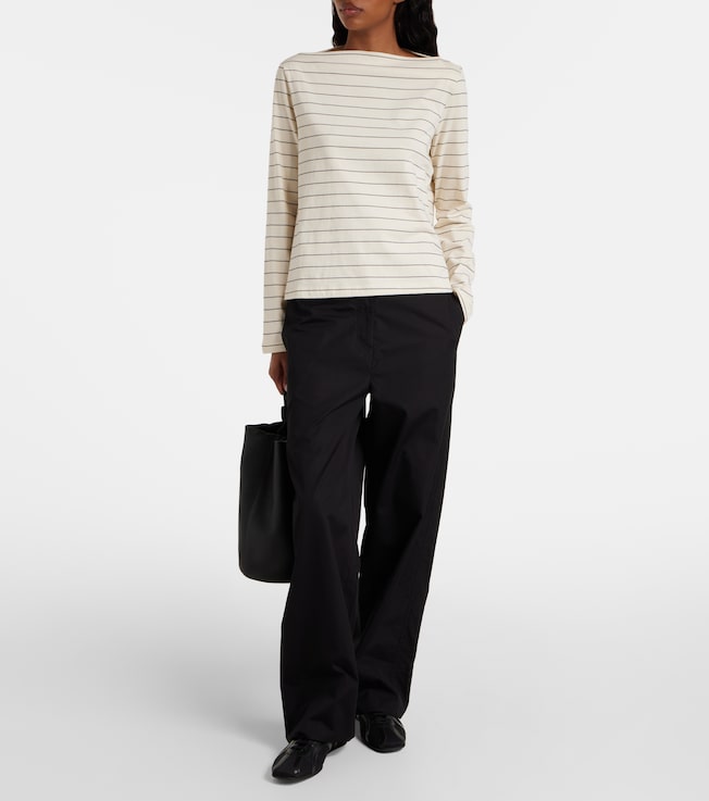 LESET Margo striped cotton jersey T-shirt