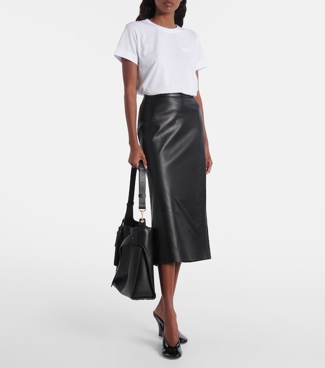 Givenchy High-rise leather pencil skirt
