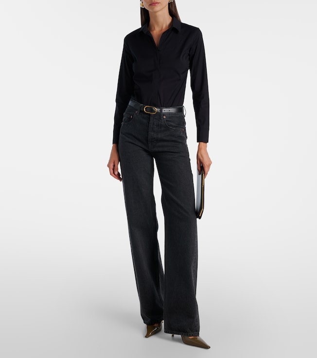 Wolford Cotton-blend poplin bodysuit