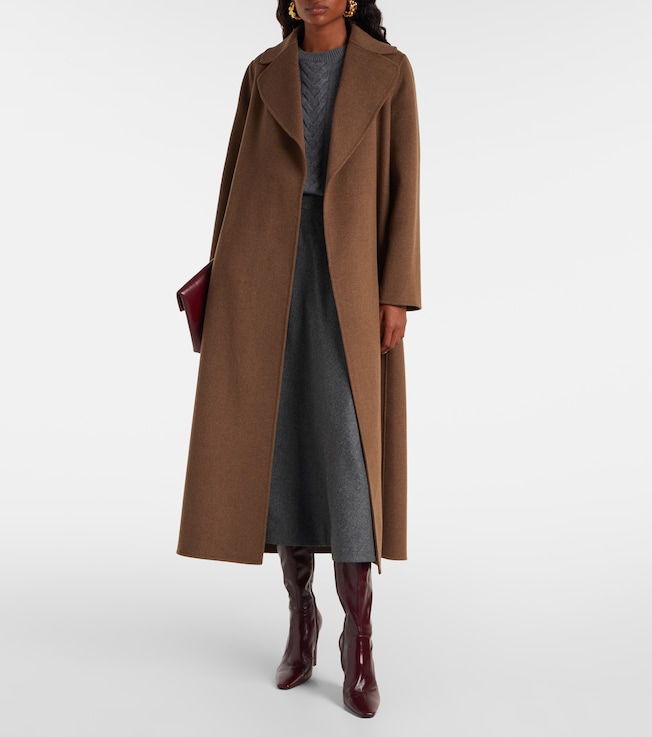 S Max Mara Poldo virgin wool wrap coat