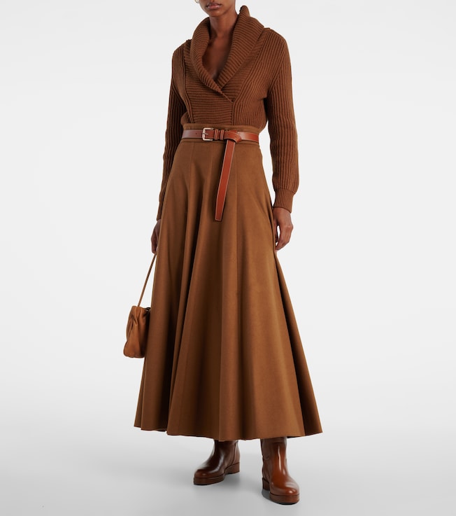 Max Mara Camel hair maxi skirt