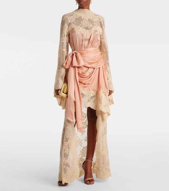 Zimmermann Hypnotic silk satin and lace gown