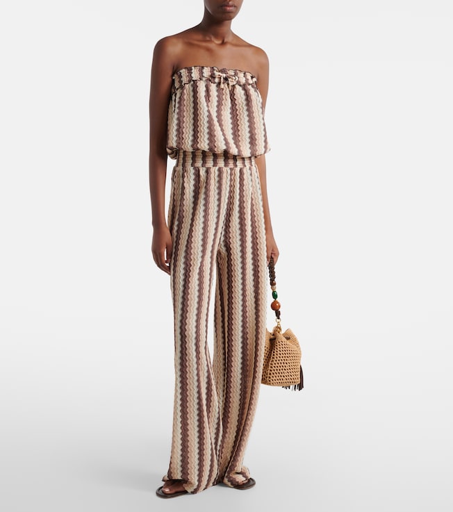 Melissa Odabash Viv striped jumpsuit