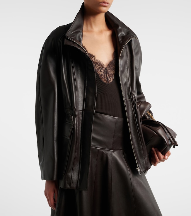 NOUR HAMMOUR Quai leather jacket