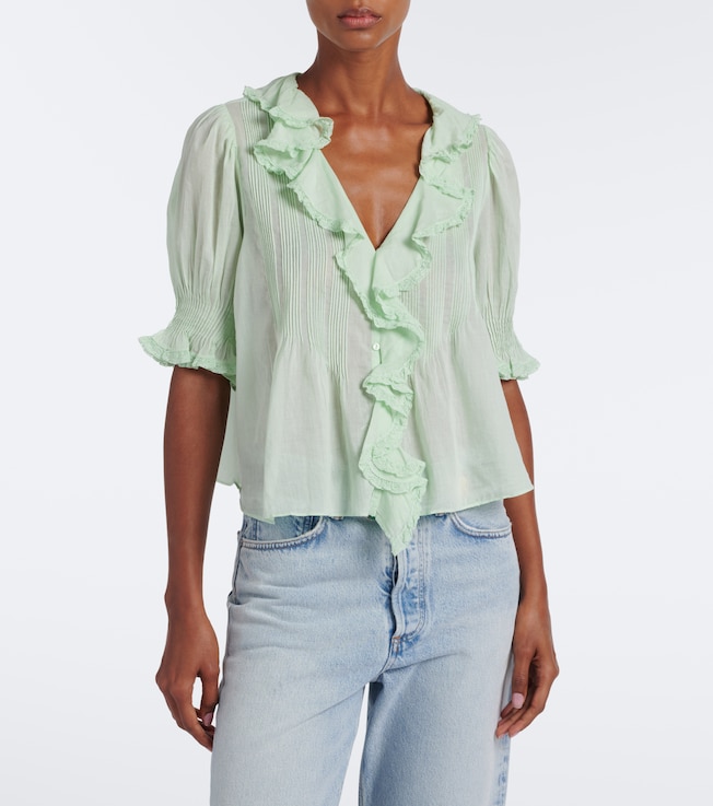 Dôen Henri ruffled cotton top