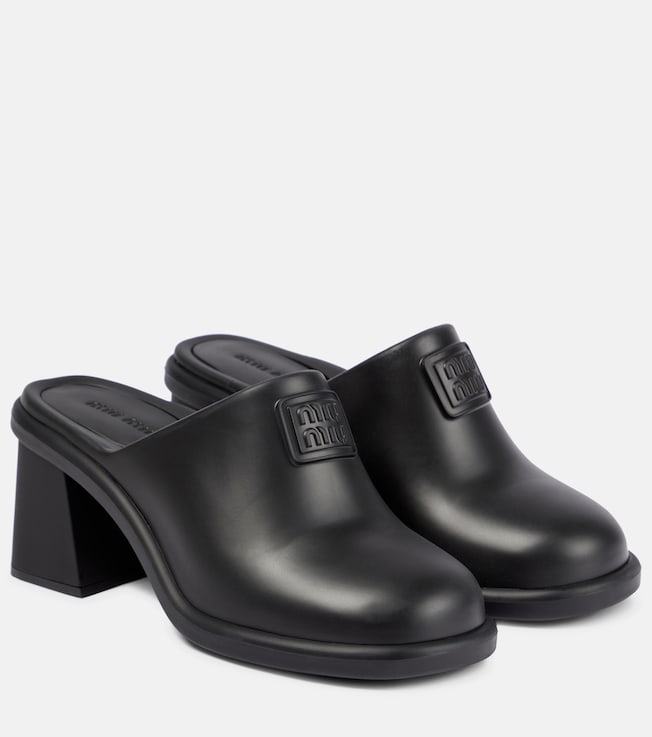 Miu Miu Logo rubber clogs