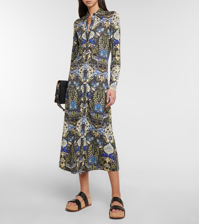 Etro Printed jersey midi shirt dress