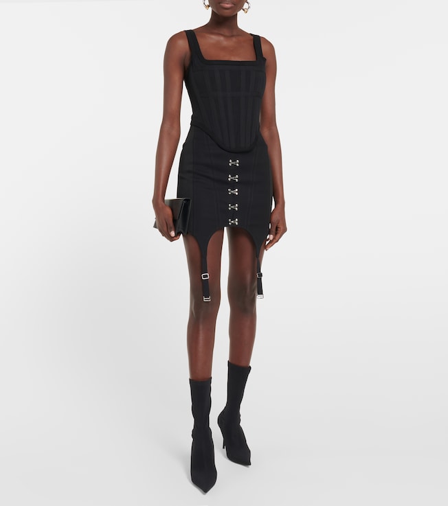 Dion Lee High-rise cotton miniskirt