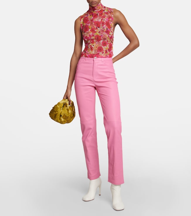 Stouls Terry high-rise straight leather pants