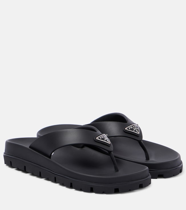 Prada Soft Cage vinyl thong sandals