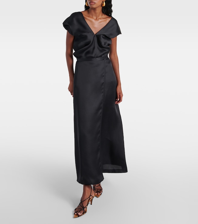 KHAITE Mila silk maxi skirt