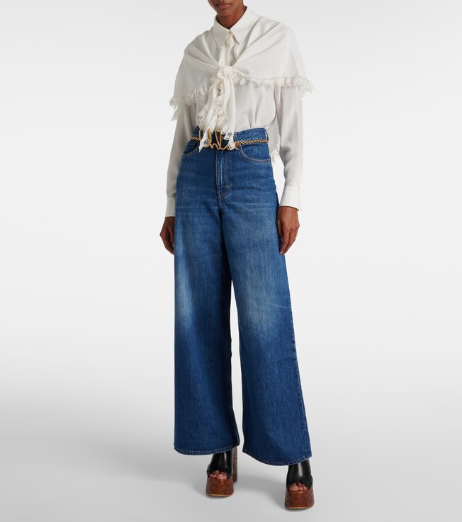 Chloé Knotted Heritage silk crêpe de chine blouse