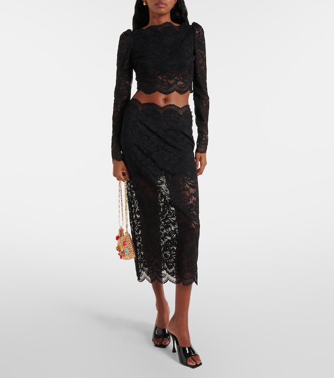 Rabanne Floral lace crop top