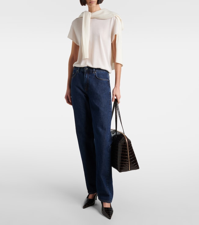 TOTEME Knitted silk T-shirt