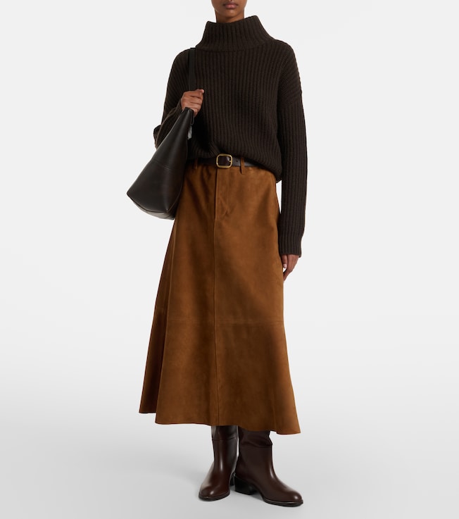 Citizens Of Humanity Cassia suede midi skirt