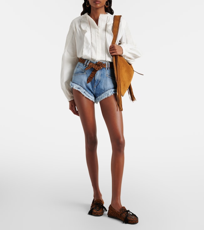 Isabel Marant Eneidala high-rise denim shorts