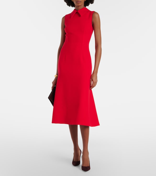 Emilia Wickstead Leontine wool crêpe midi dress