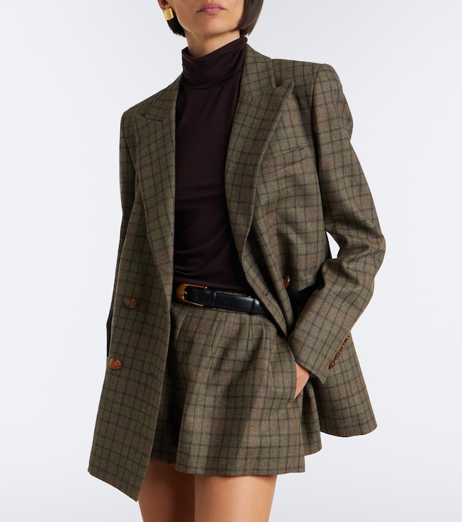 Blazé Milano Blazé Milano Everyday checked wool and cashmere blazer