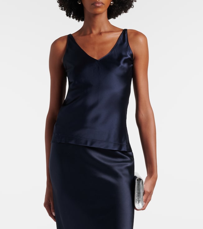 Dorothee Schumacher Sense of Shine silk-blend satin top