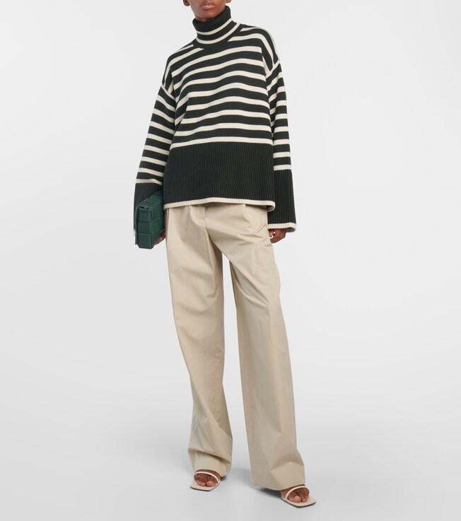 Rollkragenpullover aus Wolle und Baumwolle | Toteme