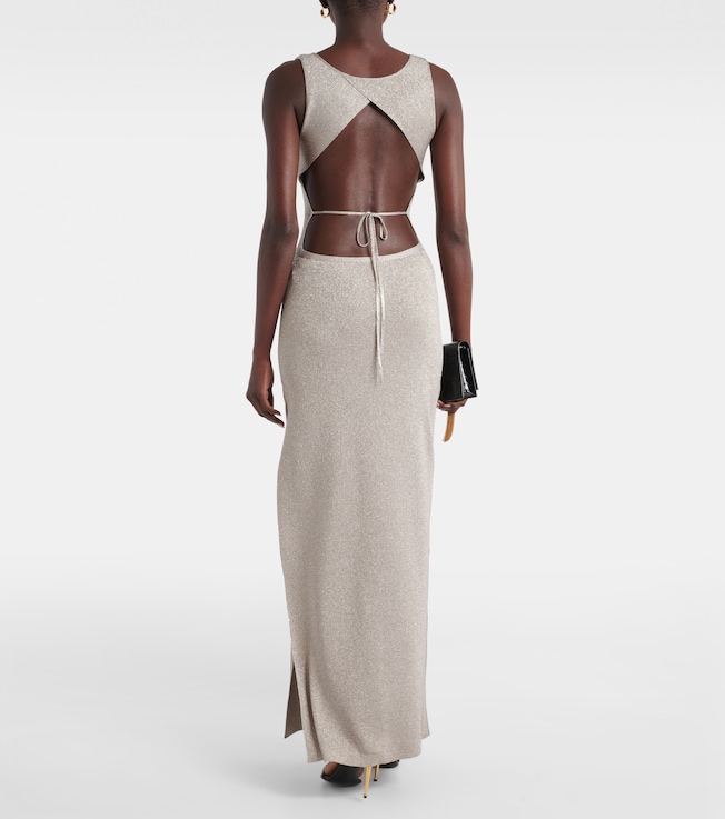 Tom Ford Tom Ford Metallic knit maxi dress
