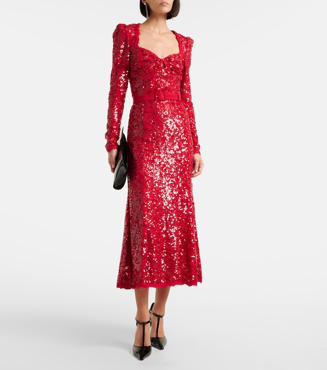 Rebecca Vallance x Nicky Hilton Leyla sequined midi dress