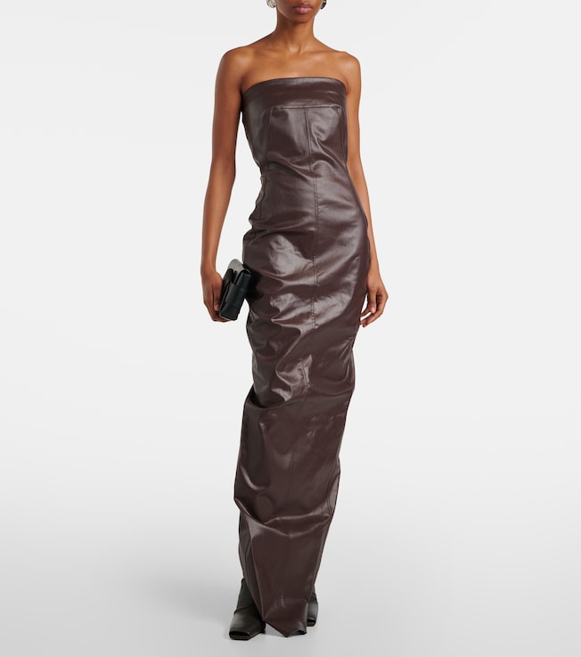 Rick Owens Denim bustier gown