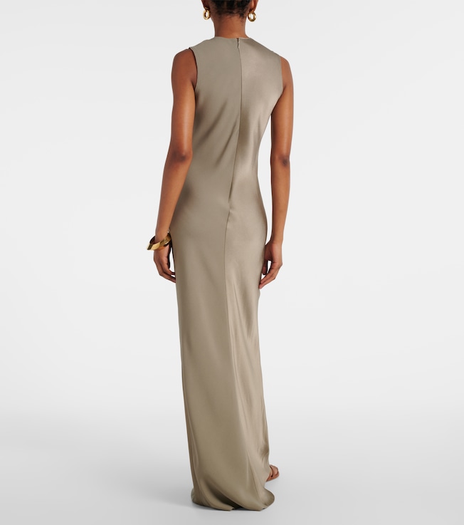 Ami Paris Ami Paris Paneled satin maxi dress