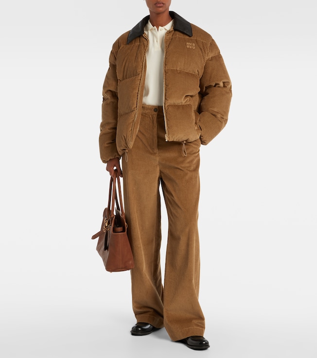 Miu Miu Cotton corduroy wide-leg pants