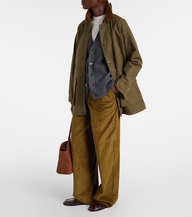 Ami Paris Cotton corduroy wide-leg pants