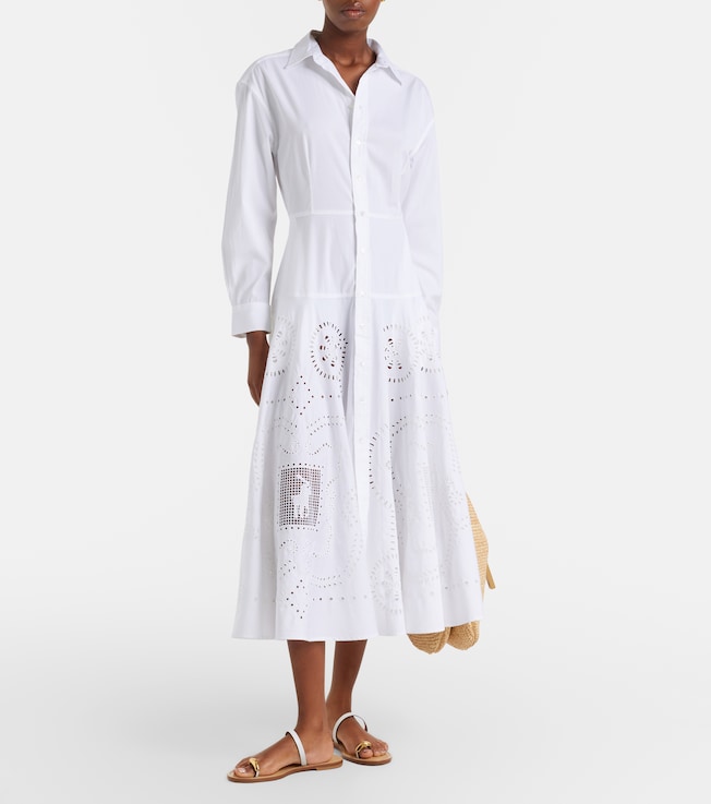 Polo Ralph Lauren Broderie anglaise cotton shirt dress