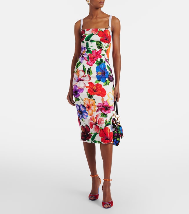 Dolce&Gabbana Floral silk-blend midi dress