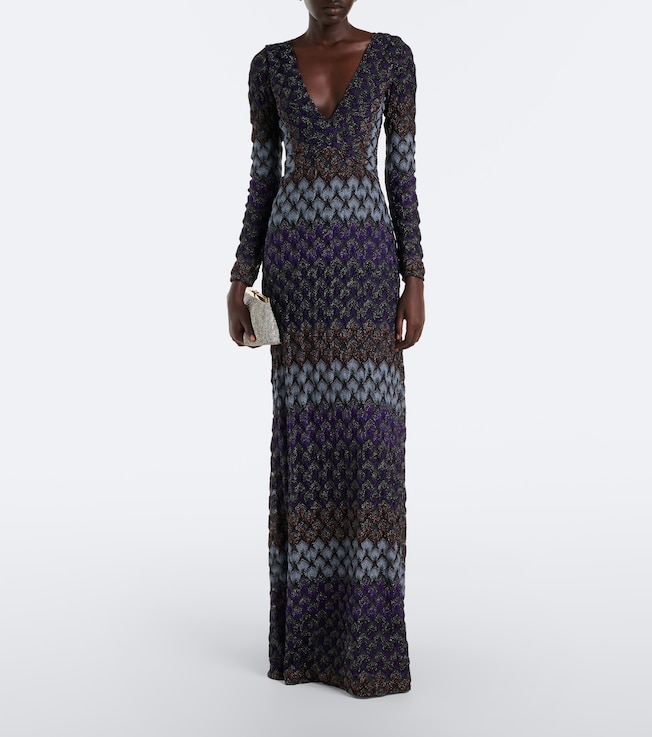 Missoni Knitted lamé gown