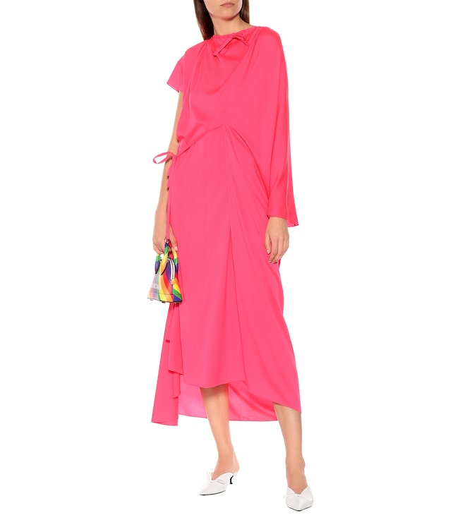Balenciaga Asymmetric crêpe midi dress